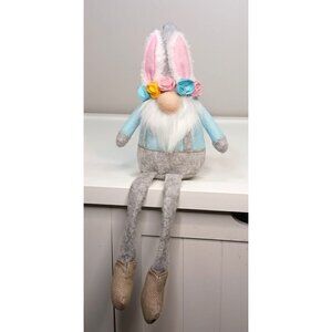 Easter Bunny Gnome Shelf Sitter Easter Spring Decoration Plush Mud Pie Decor New